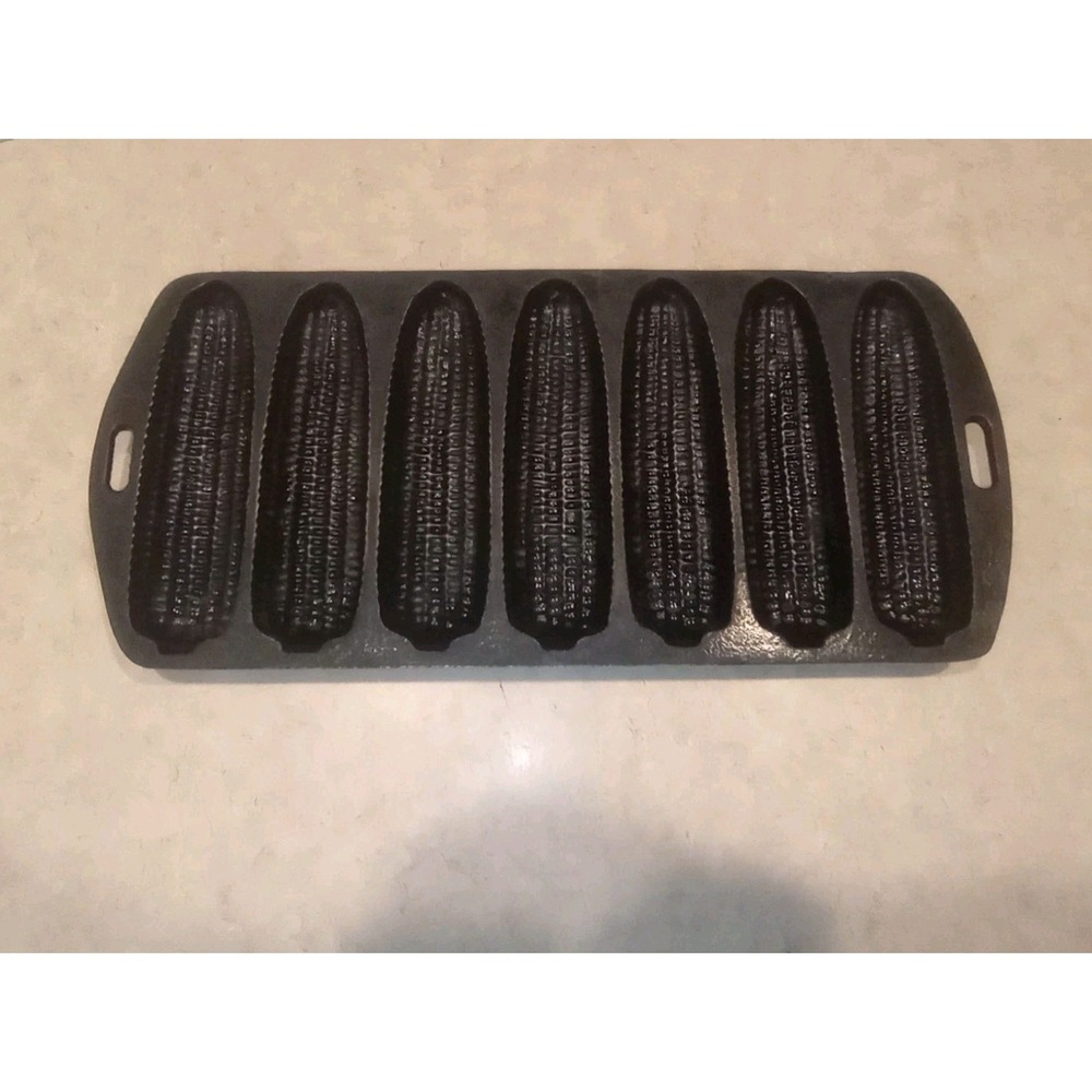 Vintage Cast Iron | 7-Ear Corn Bread Muffin Stick Pan Mold 12.5" X 5⅝" Unbranded